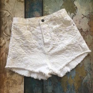 Free People High Waist Jean Denim Cutoff Shorts